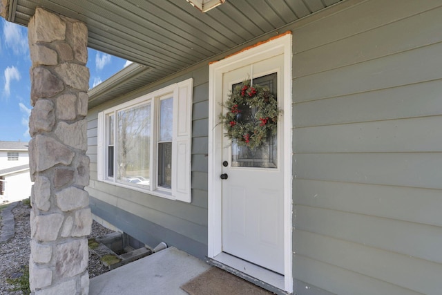 view of doorway to property