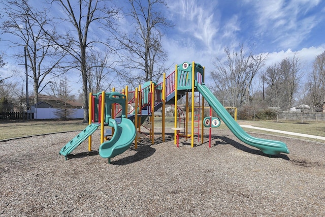 community playground with fence