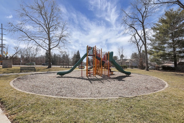 community play area featuring a yard