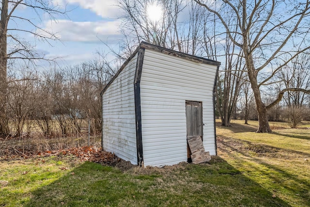 view of shed