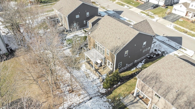 drone / aerial view with a residential view