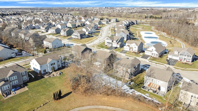 bird's eye view featuring a residential view