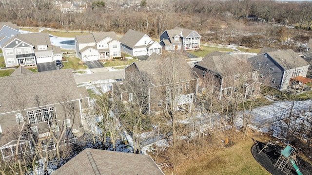 aerial view featuring a residential view