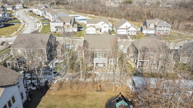 drone / aerial view featuring a residential view