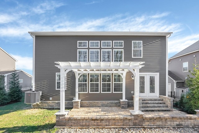 1241 Mcclish Ct, Grove City, OH 43123 - view of front of house featuring a pergola, central air condition unit, and a patio