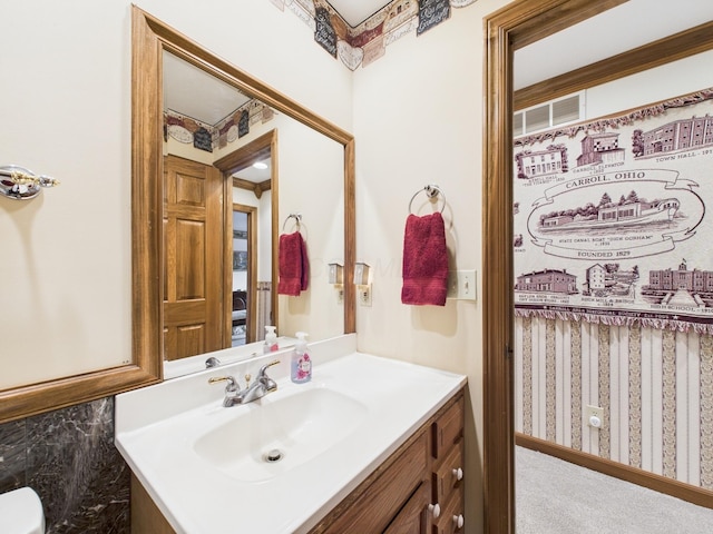 bathroom with vanity