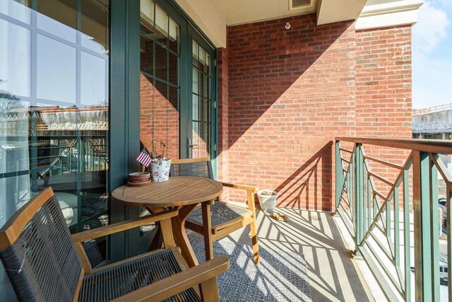 balcony with visible vents