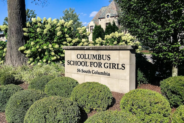 view of community sign