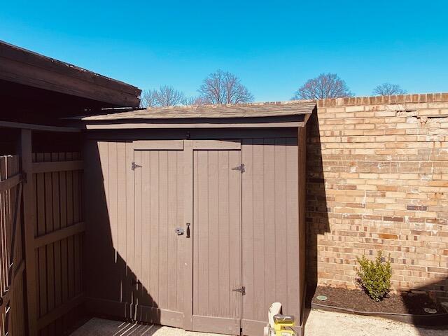 view of shed