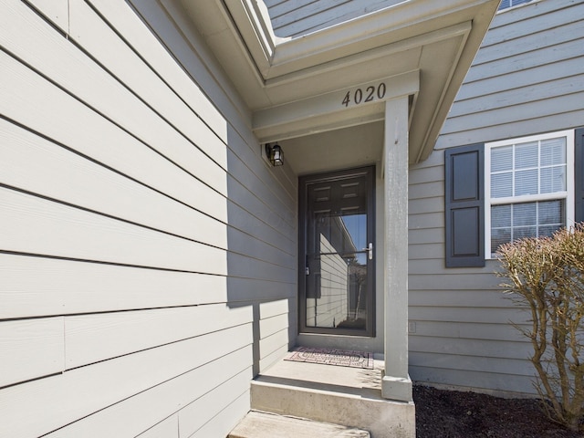 view of doorway to property