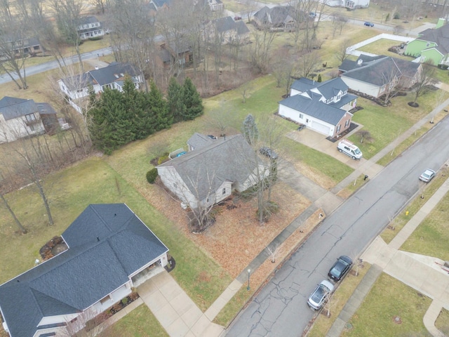 aerial view with a residential view