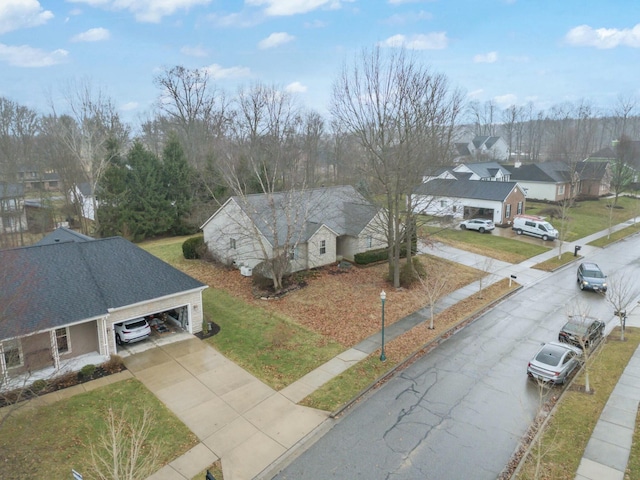 aerial view featuring a residential view