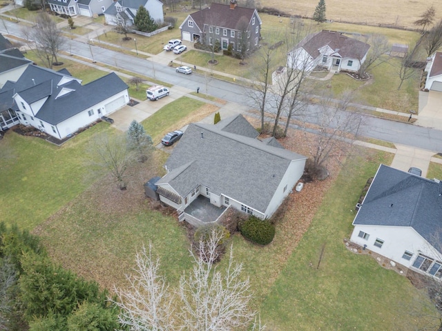 drone / aerial view featuring a residential view