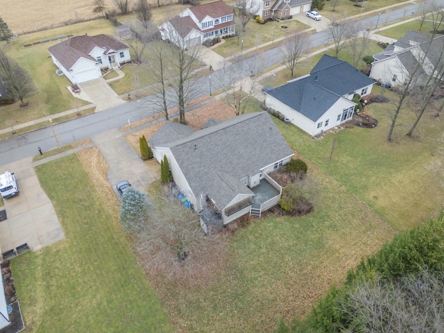 bird's eye view featuring a residential view