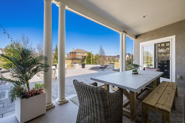 view of patio / terrace featuring outdoor dining area