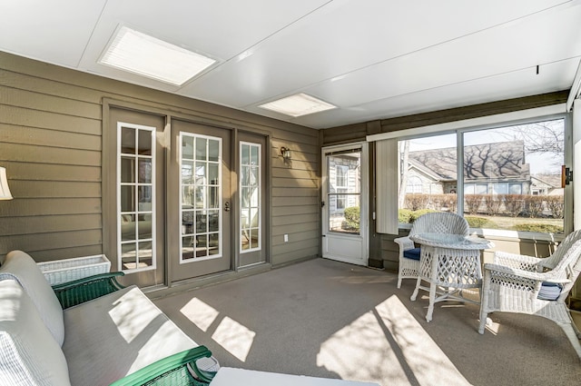 view of sunroom