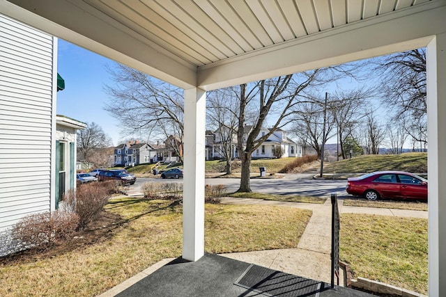 view of yard featuring a residential view