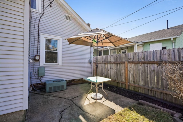 view of patio / terrace with fence