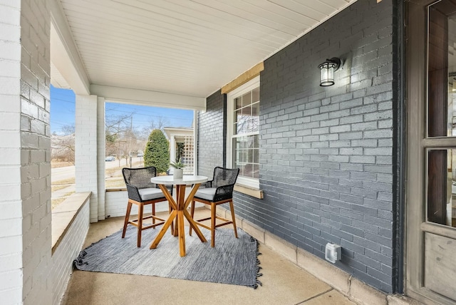 view of patio / terrace featuring covered porch