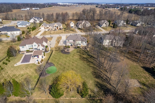 bird's eye view with a residential view