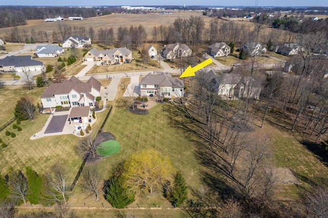 birds eye view of property featuring a residential view