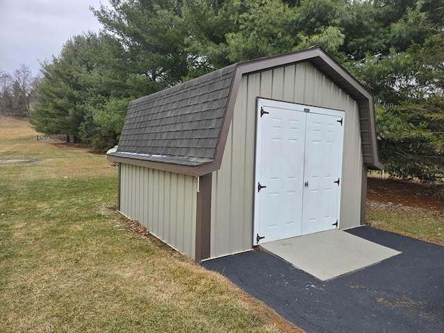 view of shed