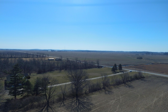 aerial view featuring a rural view