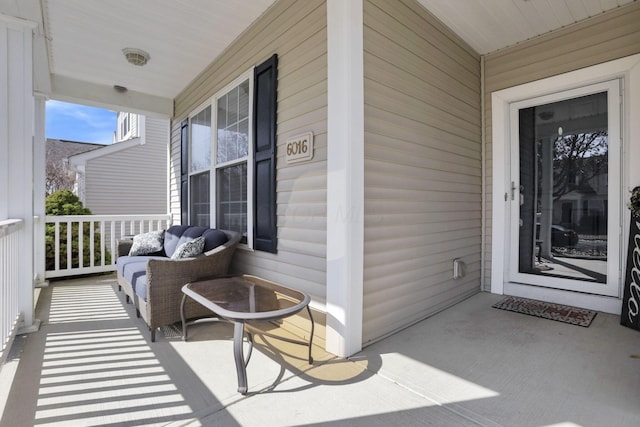 exterior space with covered porch