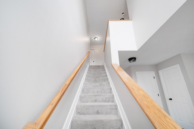 stairway with carpet