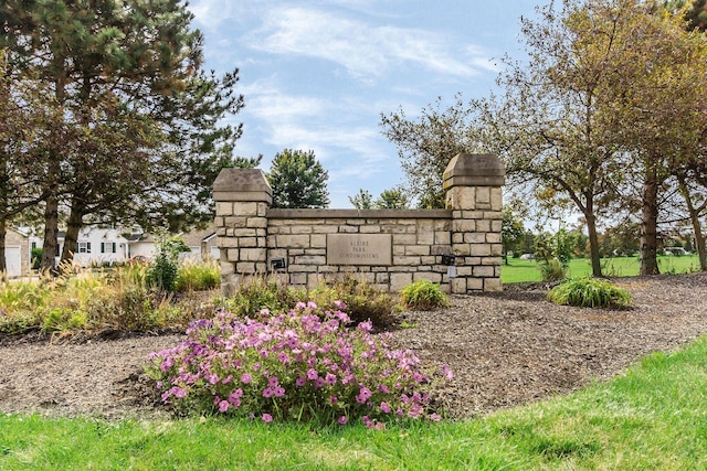 view of community sign