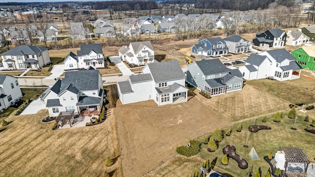 bird's eye view featuring a residential view