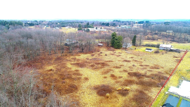 bird's eye view with a rural view