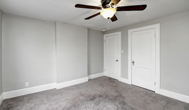 1151/1153 Heyl Ave, Columbus, OH 43206 - unfurnished bedroom featuring carpet flooring, ceiling fan, and baseboards
