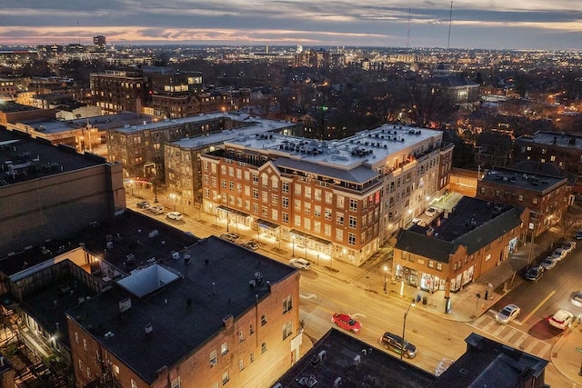 aerial view featuring a city view