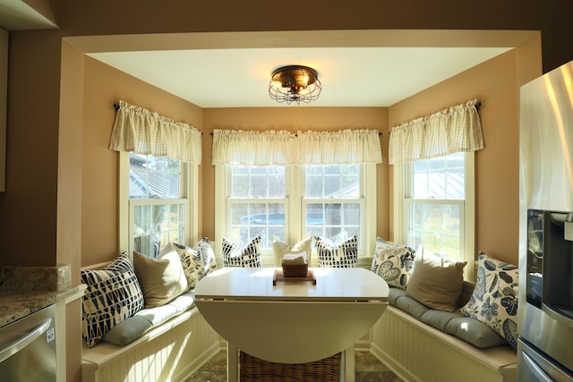 view of dining area