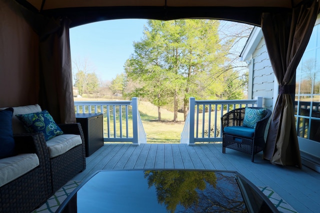 view of wooden deck