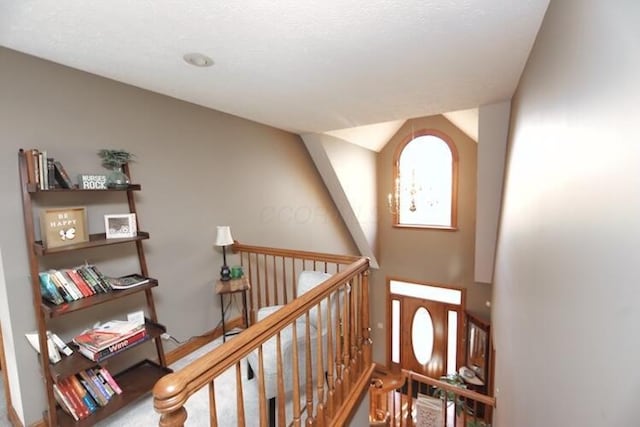 interior space with a notable chandelier