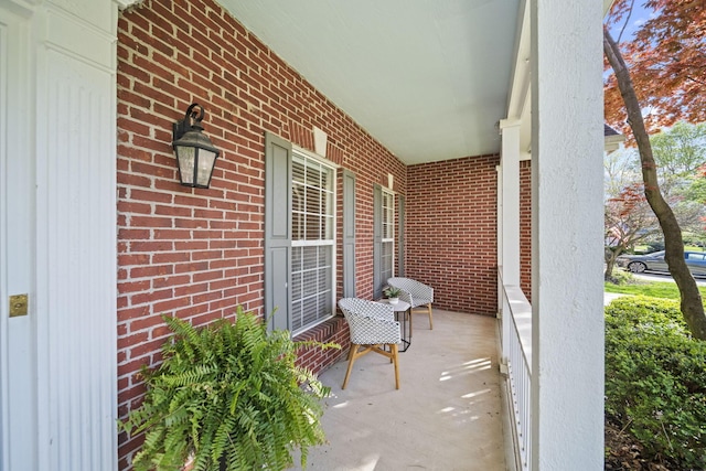 view of patio with covered porch