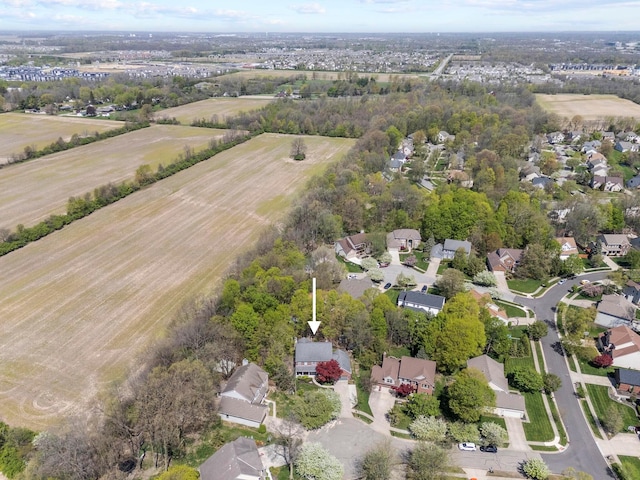 drone / aerial view with a residential view