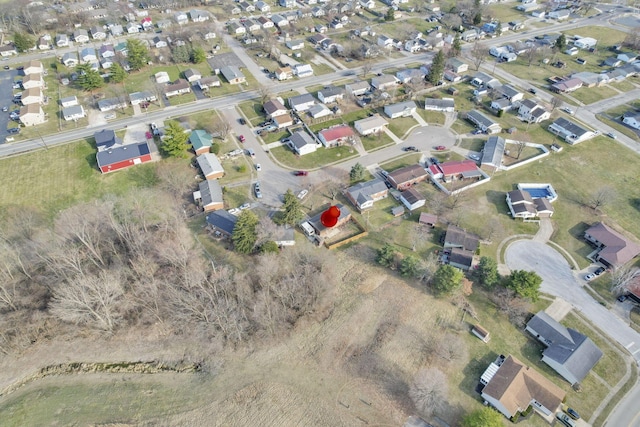 drone / aerial view with a residential view