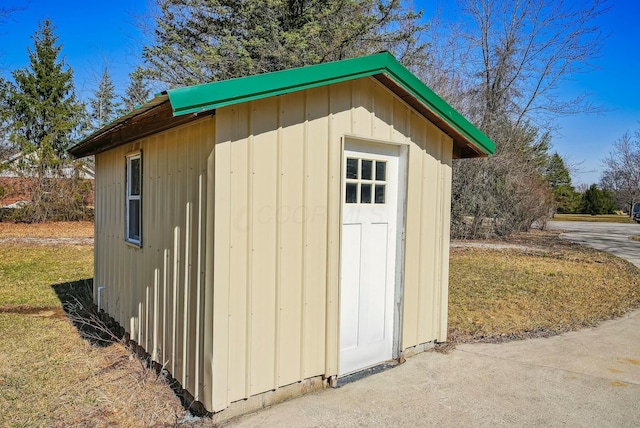 view of shed