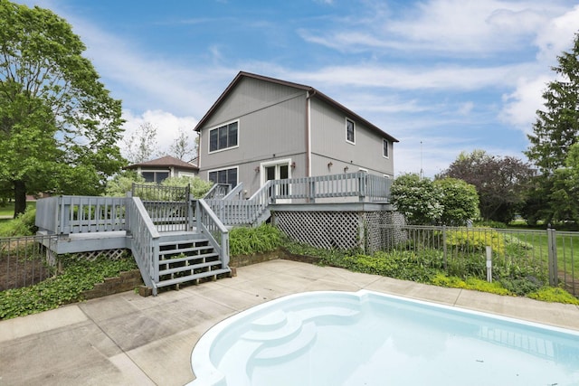 10800 Springwater Dr, Mount Vernon, OH 43050 - back of property with a deck, stairway, and a patio area