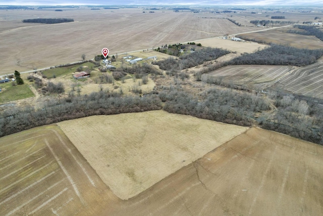 bird's eye view featuring a rural view