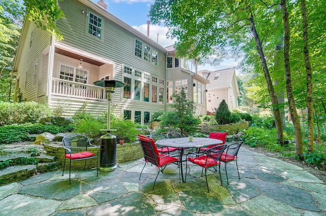 view of patio with outdoor dining area