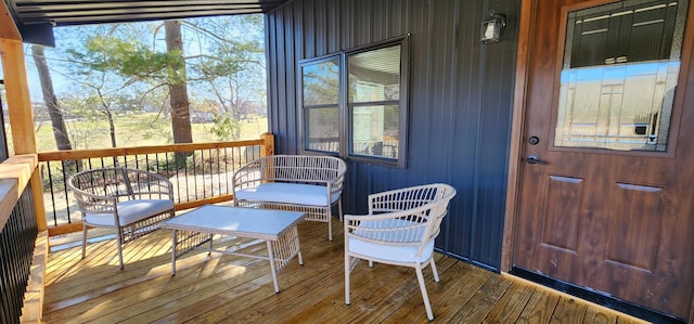 view of sunroom