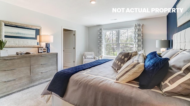 view of carpeted bedroom