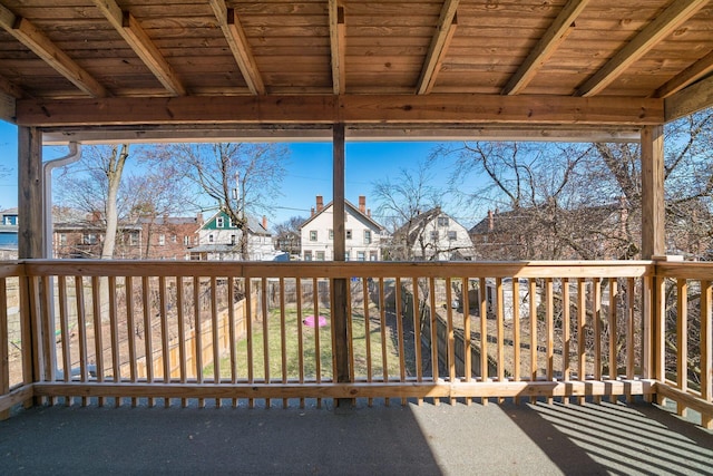 exterior space with a residential view