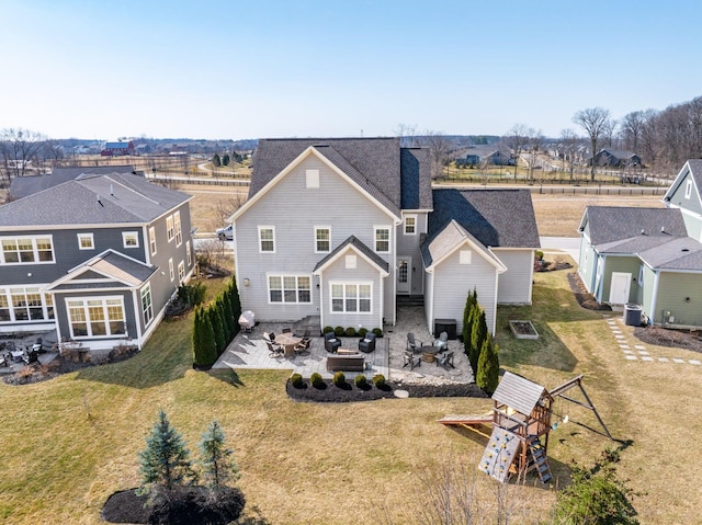 birds eye view of property featuring a residential view