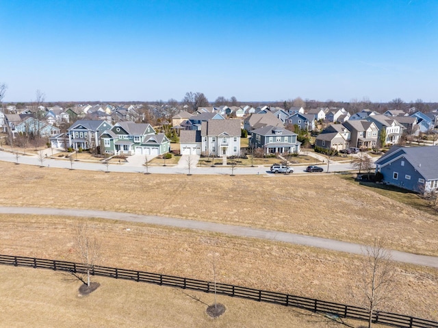 aerial view featuring a residential view