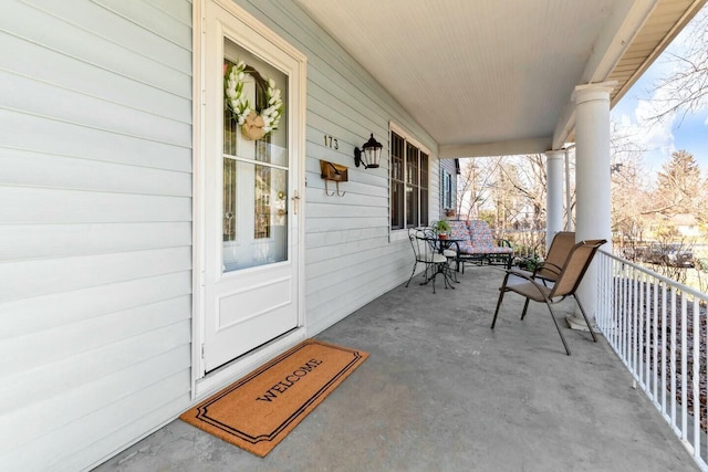 view of patio / terrace featuring a porch